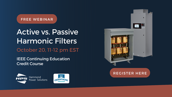 Active vs. Passive HArmonic Filter Webinar Invitation