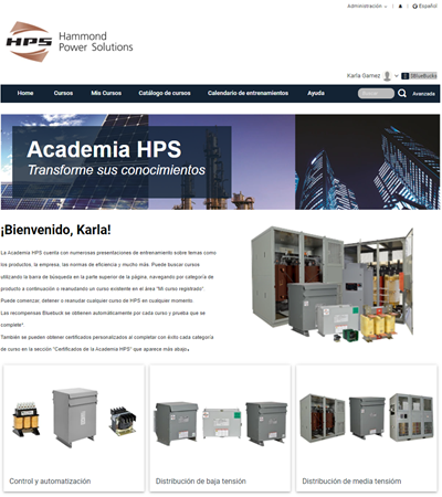 Página de inicio de la Academia HPS