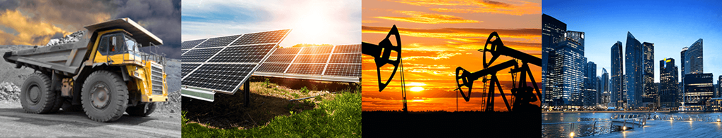 Mining, renewable energy, oil field and commercial buildings