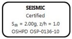 Seismic certified