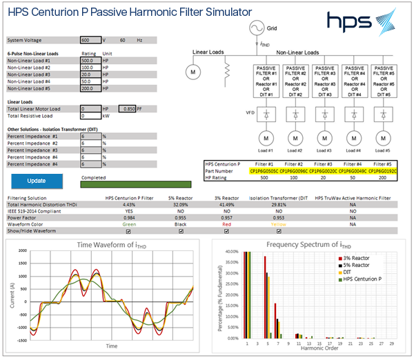 Passive Harmonic Filter Simulator Screenshot