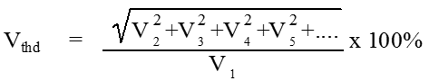 Total Harmonic Distortion Equation