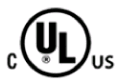 UL C US logo indicating product is tested by UL to meet U.S. and Canadian Standards.